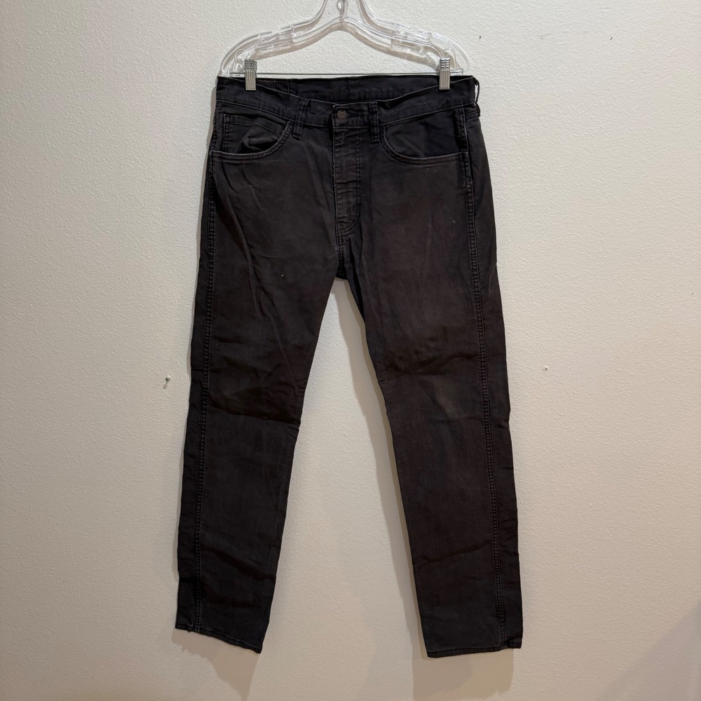 Levis Workwear Fit Mens Charcoal Gray Straight Leg Canvas Pants 34x34